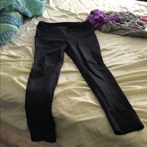 Black pants with a checkered design